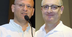 מימין: יואב לודמר, מנכ"ל משותף ב-SMBIT (צילום עצמי), ורן קליינר, מנכ" האקדמיה לרחפנים בישראל (צילום: ניב קנטור)
