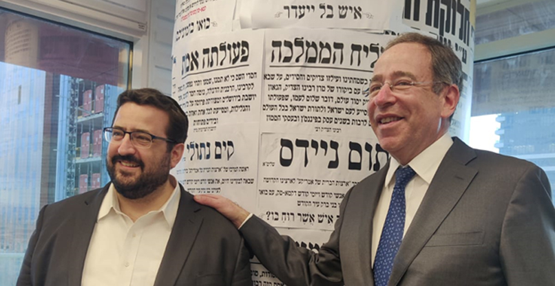 מימין: תום ניידס, שגריר ארה"ב בישראל, ומשה פרידמן, מנכ"ל ומייסד שותף בקמא-טק